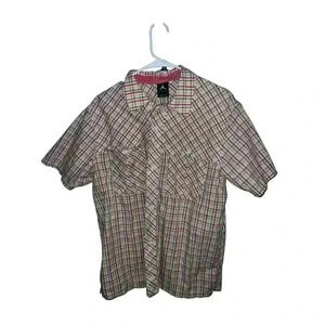 Jordan Men's Collared Button-up Shirt Sz l Short Sleeves Preppy Office Siren